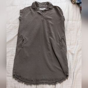 Thread + Supply tee shirt dress with a raw edge hem size extra small